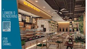 LUMION 9 Interior Rendering Tutorials #015Green Cafe Interior